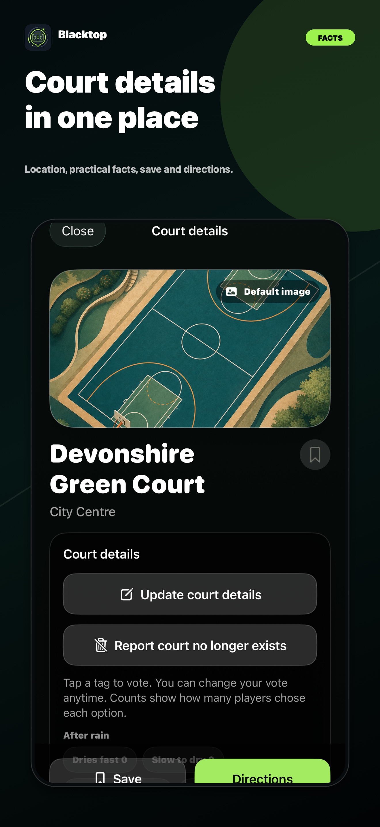 Blacktop court details screenshot